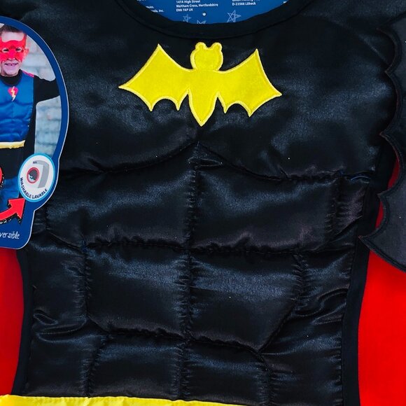 New w/Tag-Great Pretenders Reversible Superhero Tunic Cape with Mask Size 4-7 - Picture 5 of 16